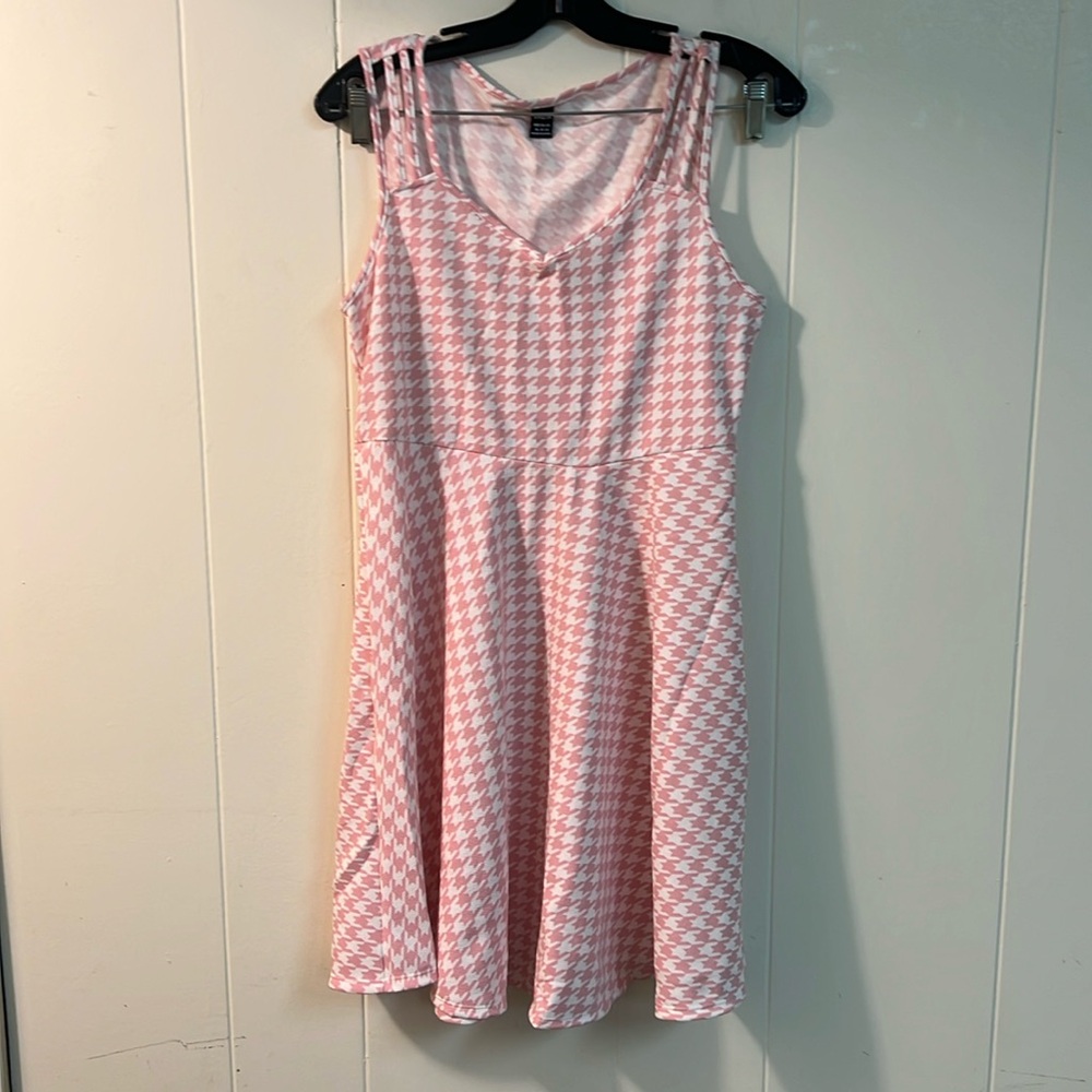 Shein Houndstooth Skater Dress XL